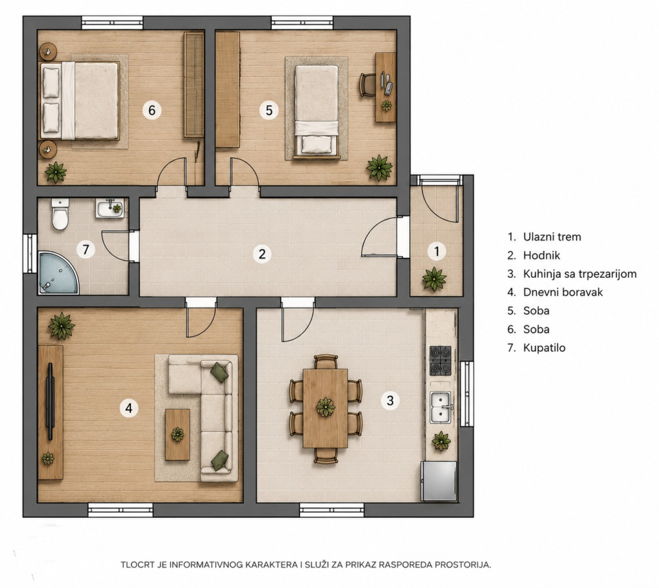 Prigrevica – Kompletno renovirana prizemna kuća 101m², plac 442m² 
