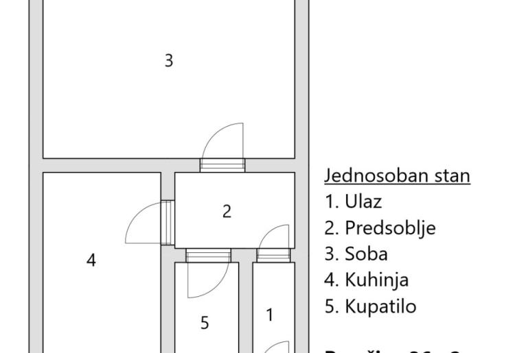 Stančić 36m2, predgrađe Sombora