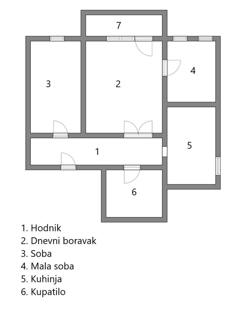 Dvoiposoban 64m2, peti sprat